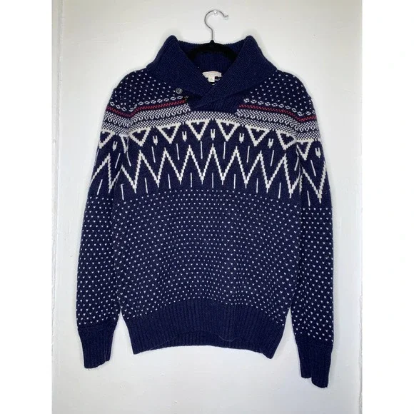 GAP Sweaters Gap Mens Lambswool Sweater Shawl Neck Pullover